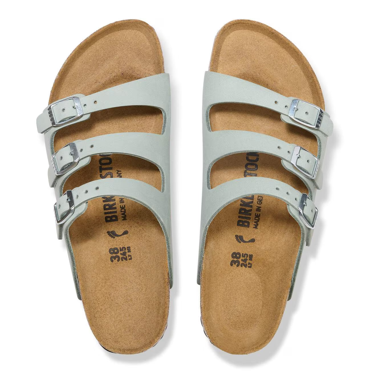 Birkenstock 1030319 Florida Fresh Pelle Nubuck pure sage