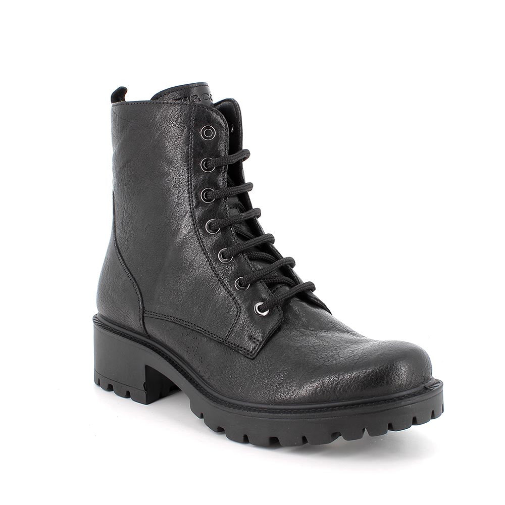 Igi&Co 8662800 Anfibi con tacco da donna nero con zip