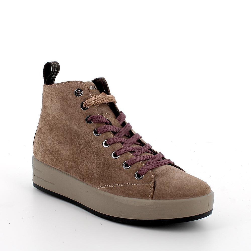 Igi&Co 8668222 Sneakers alte da donna beige con zip