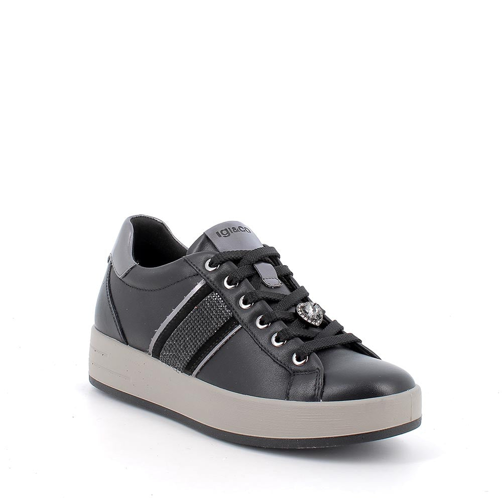 Igi&Co 8668600 Sneakers da donna nero con lacci