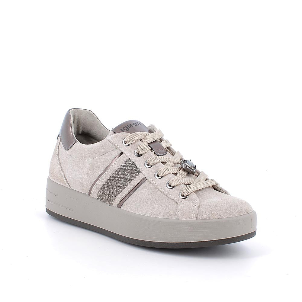 Igi&Co 8668633 Sneakers da donna beige con lacci