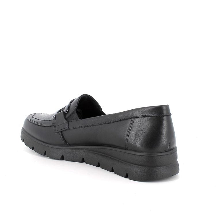Enval Soft 8756700 Mocassini neri da donna in pelle