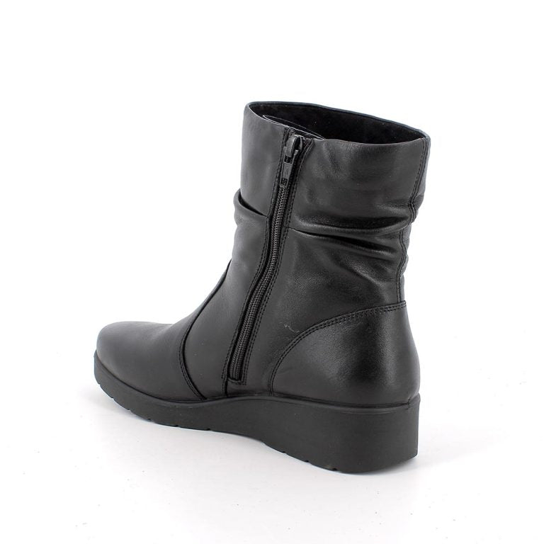 Enval Soft 8761600 Stivaletti con zeppa in pelle da donna nero