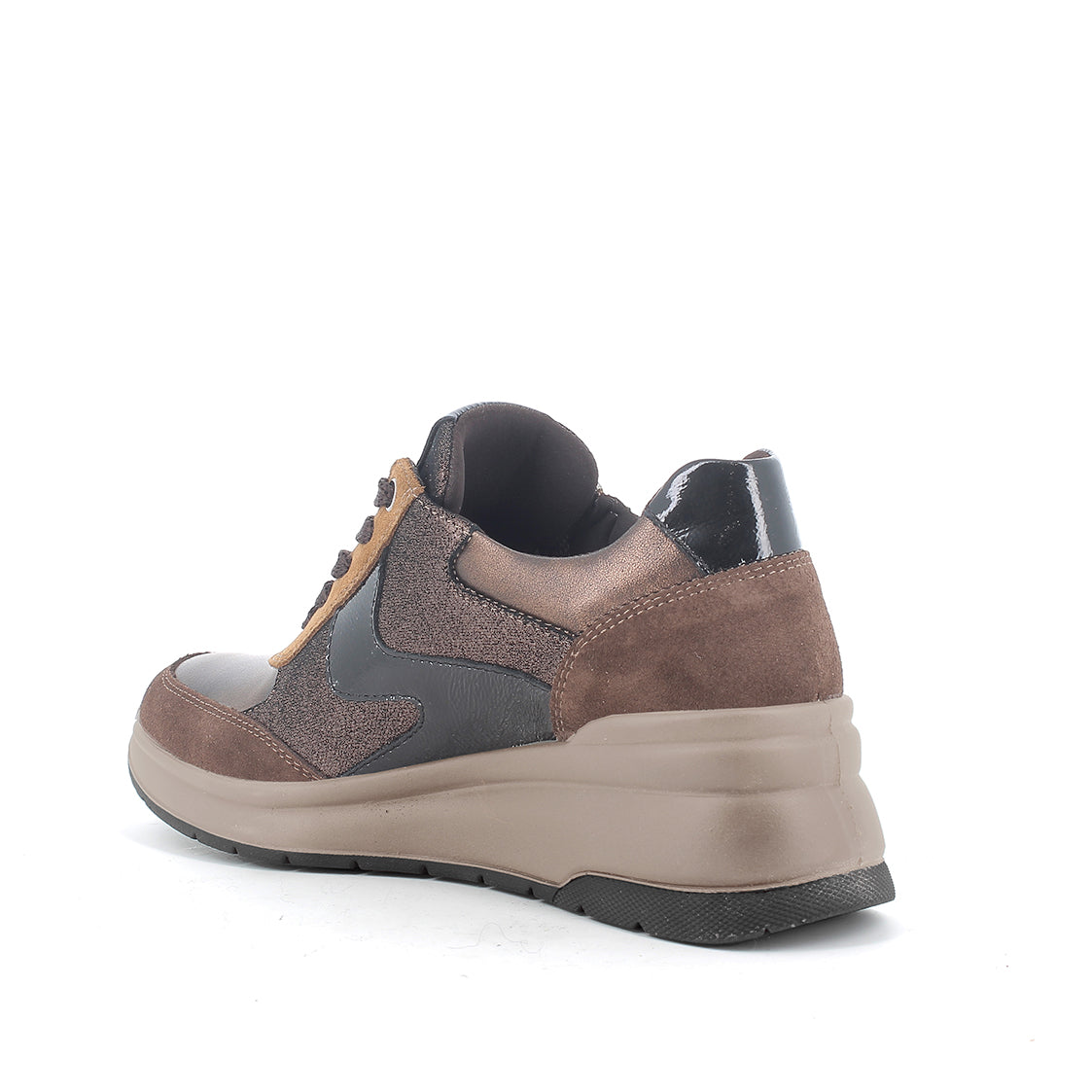 Igi&Co 2152311 Sneakers con zeppa da donna marrone con zip