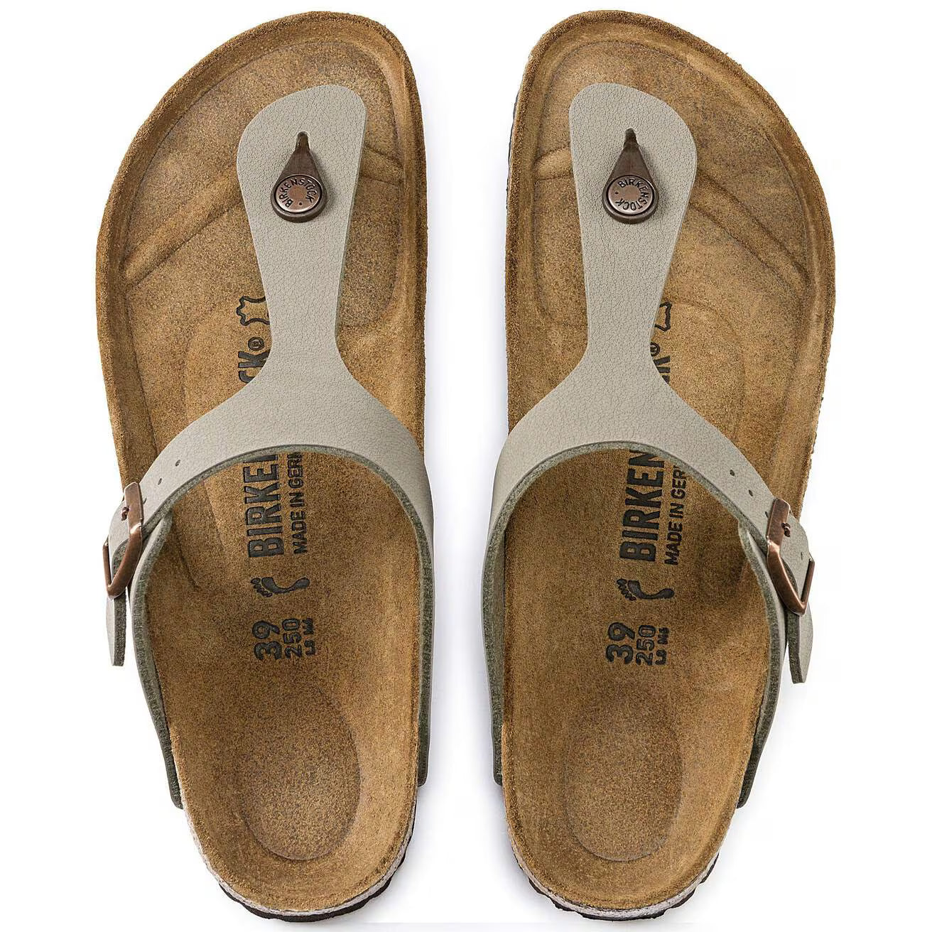 Birkenstock 043391 Gizeh Birko-Flor Nubuck stone