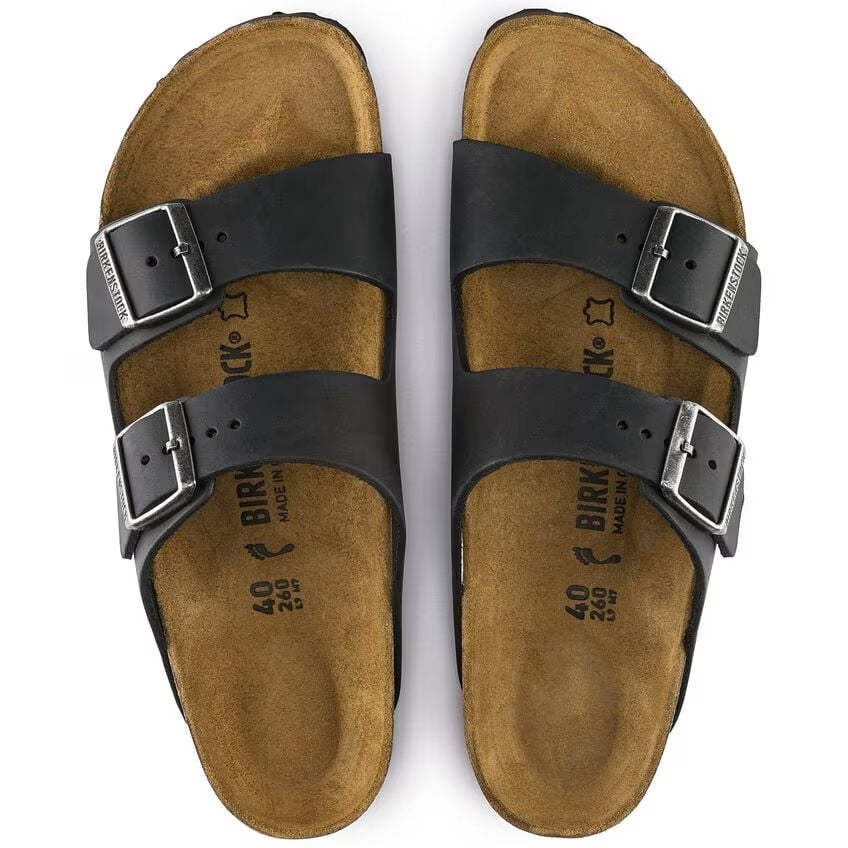 Birkenstock 552113 Arizona Pelle oliata - Black
