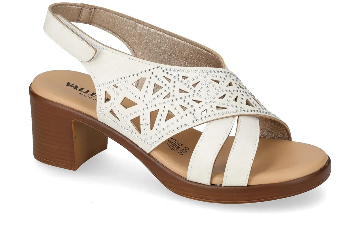 Valleverde 55454 sandalo con velcro e sottopiede in pelle