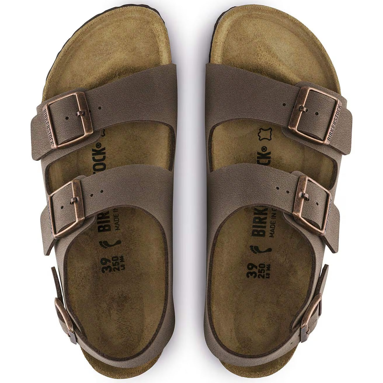 Birkenstock 634503 Milano Birko-Flor Nubuck mocca