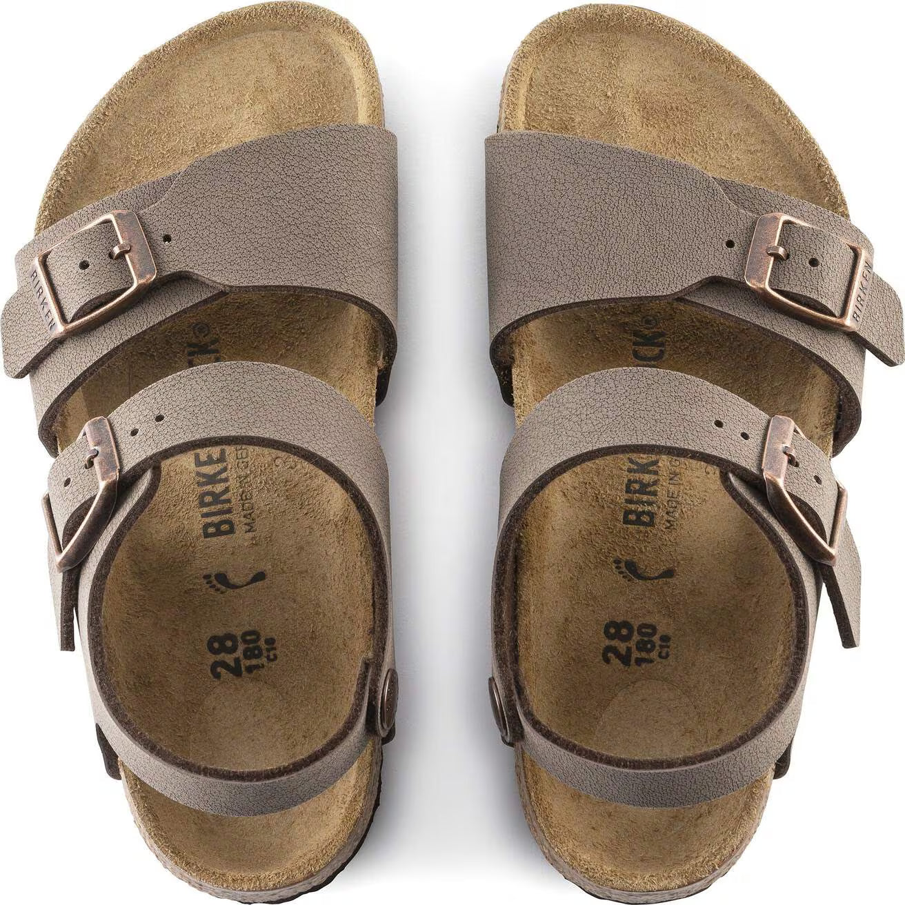 Birkenstock 087783 New York Kids Birko-Flor Nubuck mocca