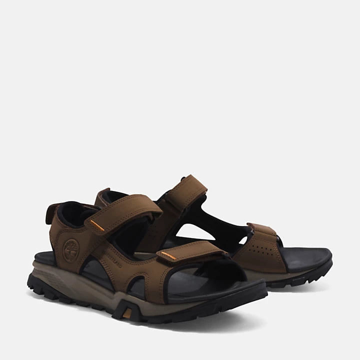 Timberland A5T48 sandalo a doppia fascia lincoln peak da uomo in marrone