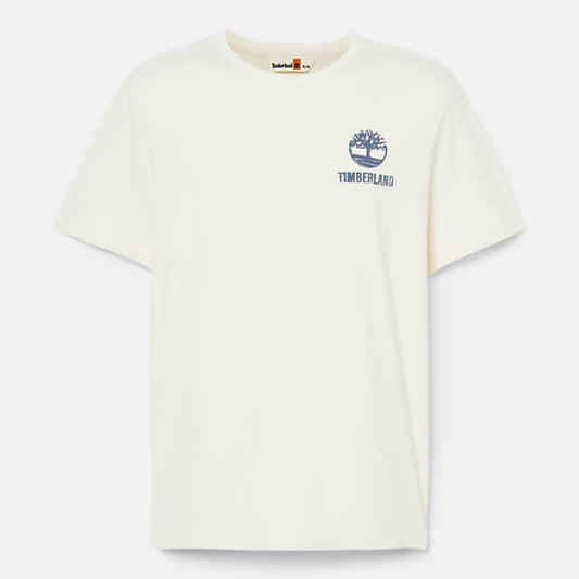 Timberland A5V7K t-shirt con grafica non tinta da uomo in tessuto