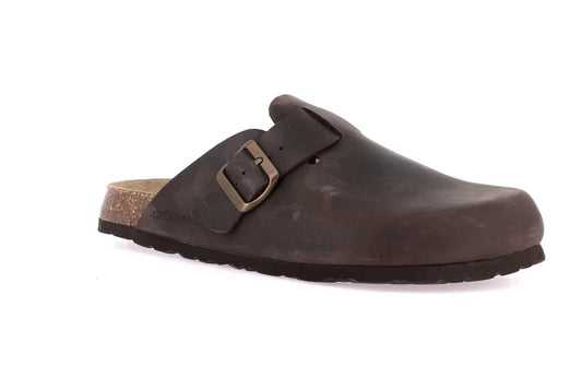 Grunland CB2224 Ciabatta punta chiusa in nabuk ingrassato | BOBO