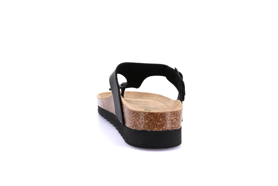 Grunland CC2432 Infradito in sughero naturale con tomaia in materiale riciclato
