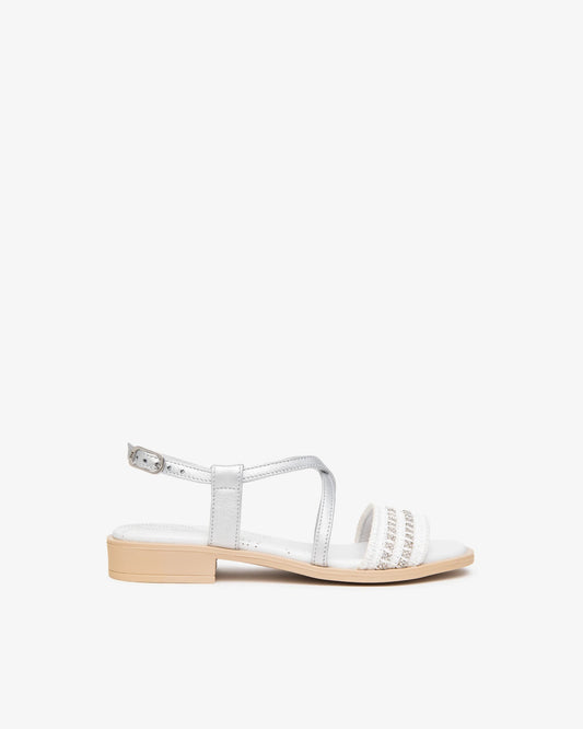 Nero Giardini E615900D Sandali Donna in Pelle e Tessuto