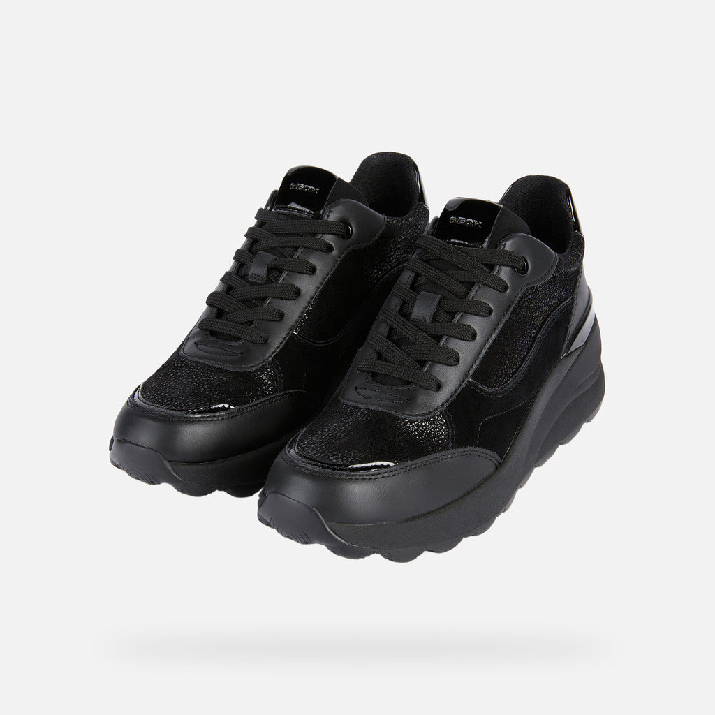 Geox D45WAA 0JS85 sneakers spherica ec13 donna nero