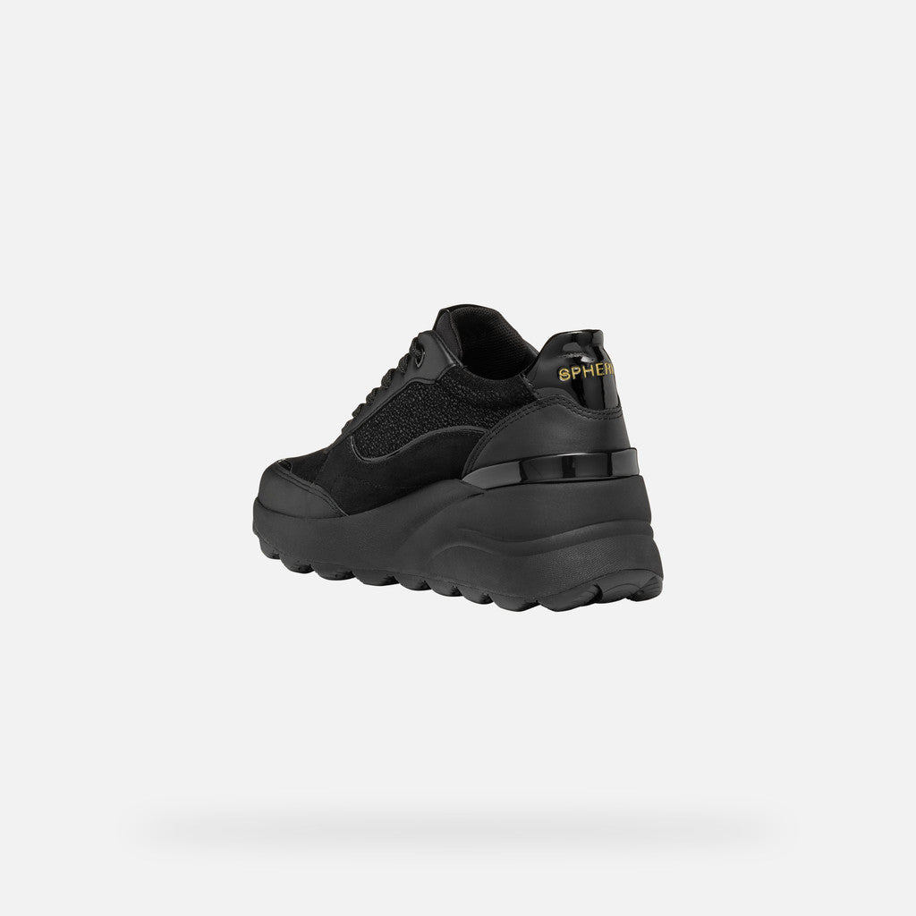 Geox D45WAA 0JS85 sneakers spherica ec13 donna nero
