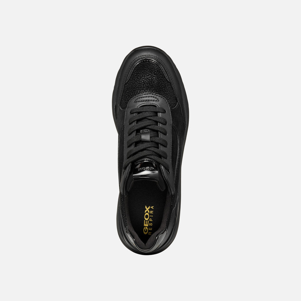 Geox D45WAA 0JS85 sneakers spherica ec13 donna nero