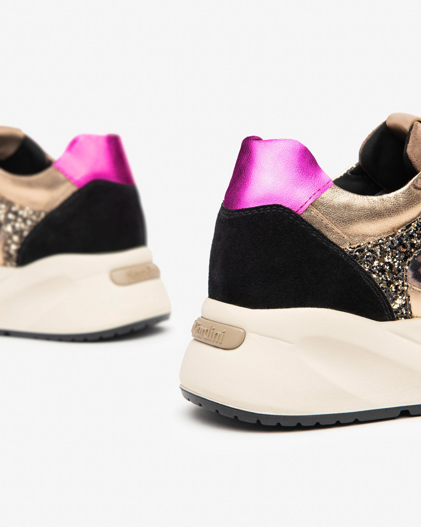 Nero Giardini I411531D Sneakers Donna in Pelle, Suede e Materiale Tecnico