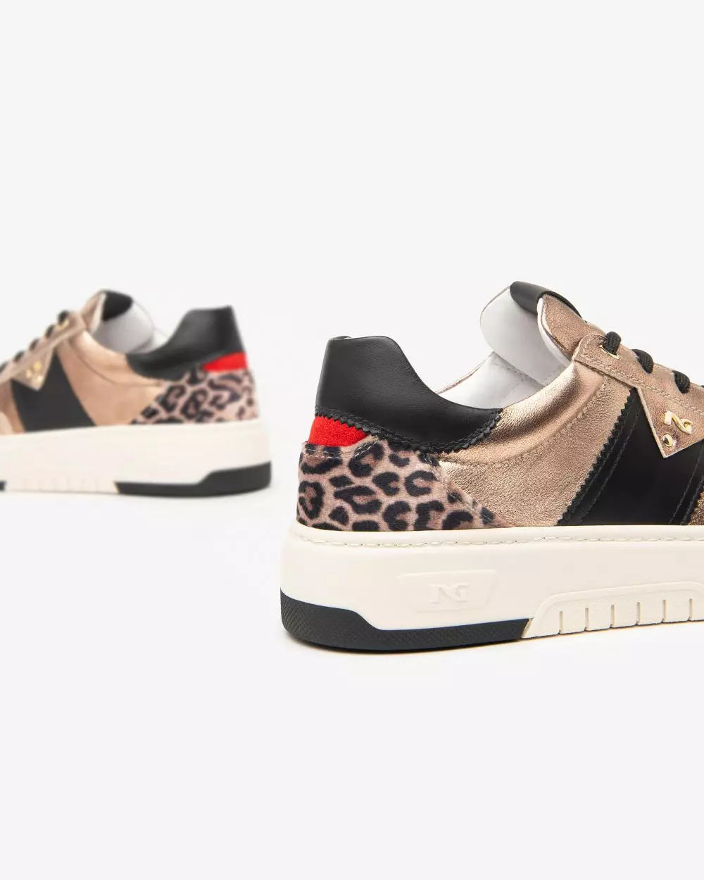 Nero Giardini I411647D Sneakers Donna in Pelle, Materiale Tecnico e Suede