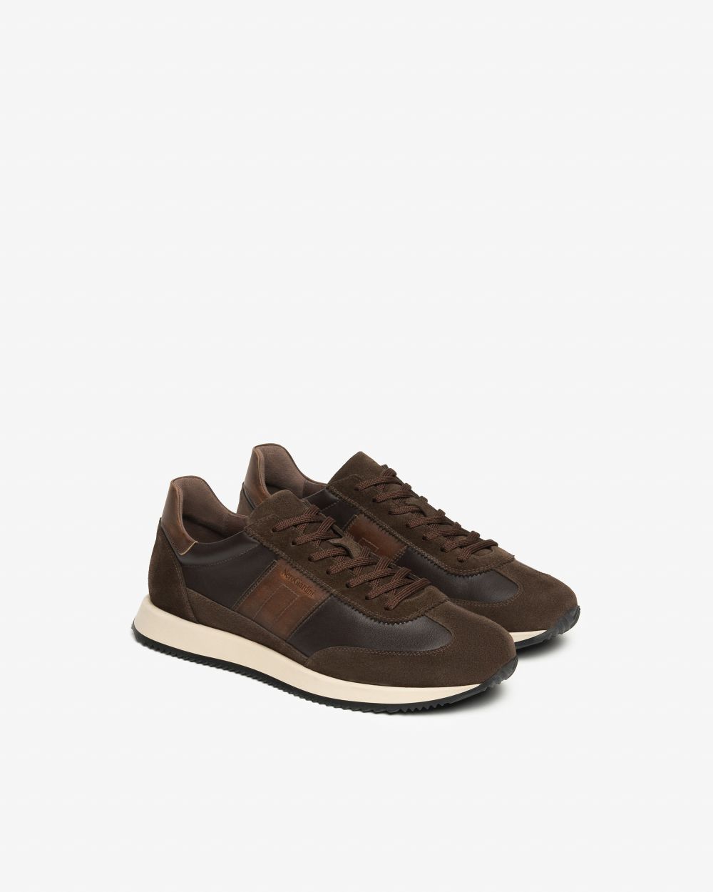 Nero Giardini I500901U Sneakers Uomo in Pelle e Camoscio