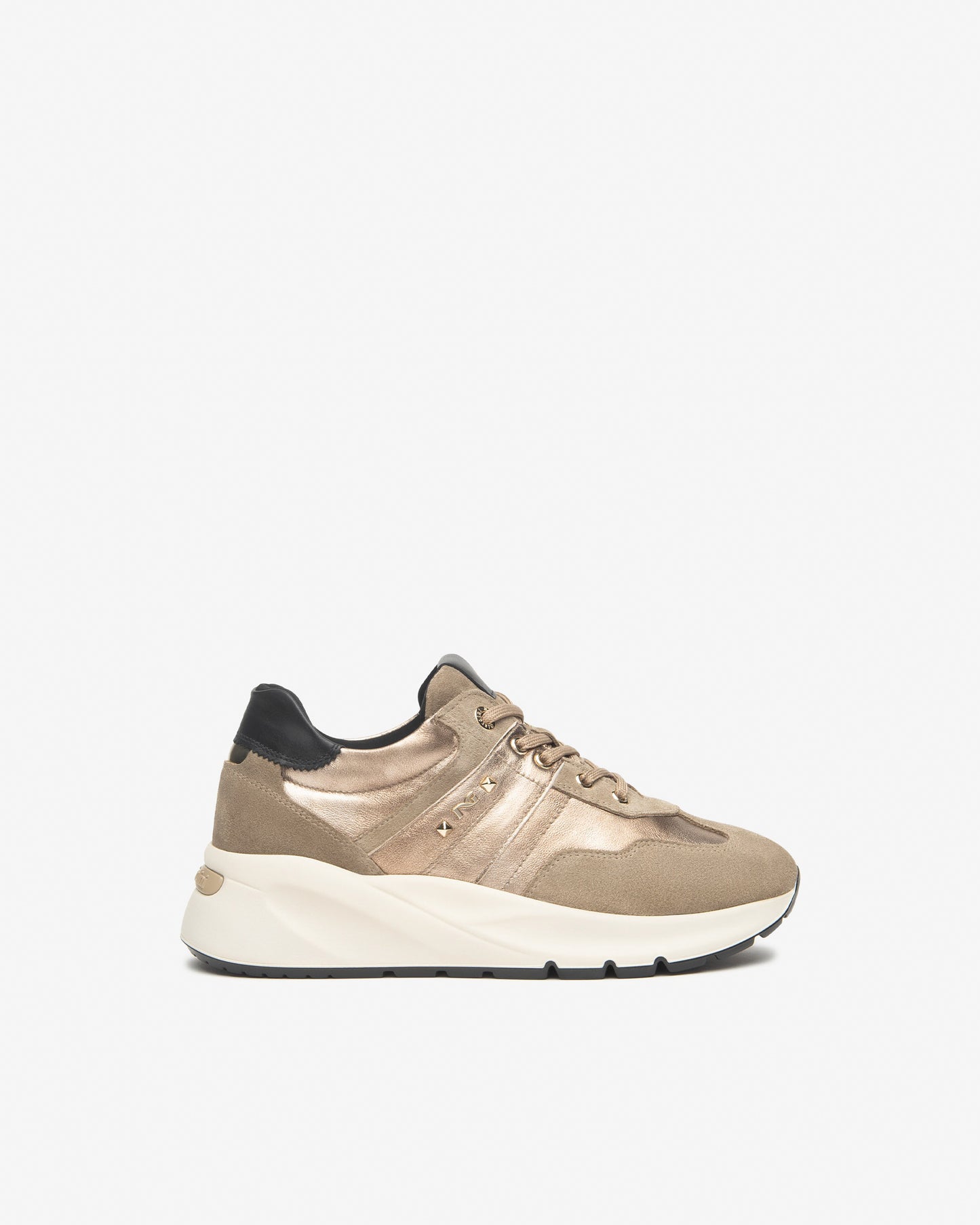 Nero Giardini I514066D Sneakers Donna in Suede, Pelle e Materiale Tecnico