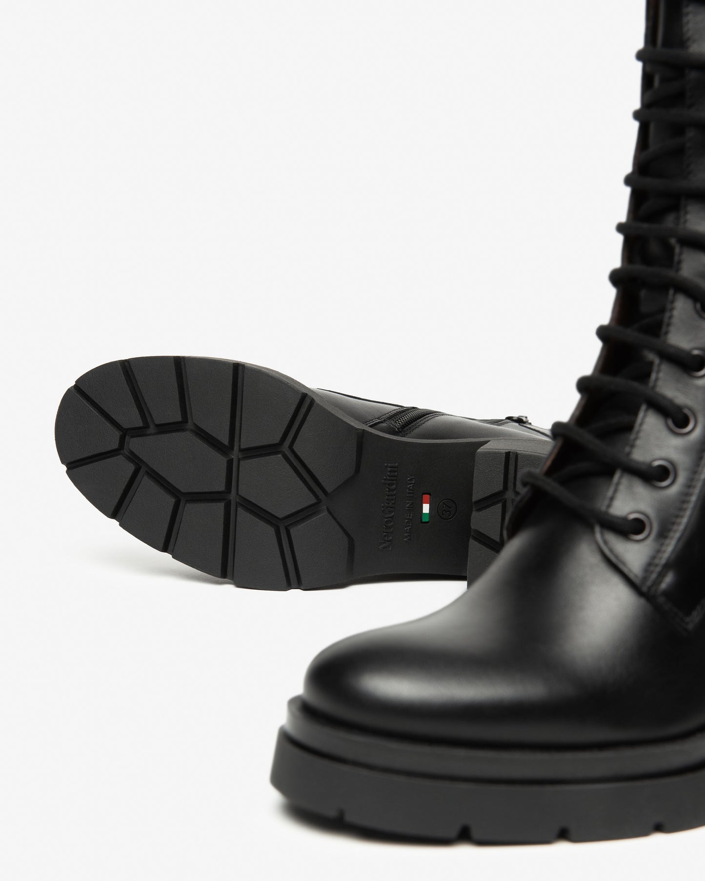 Nero Giardini I514793D Anfibi Donna in Pelle