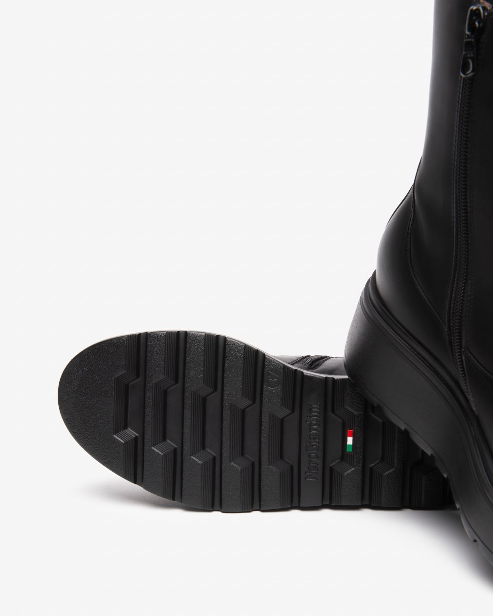 Nero Giardini I514901D Stivaletti Donna in Pelle e Tessuto