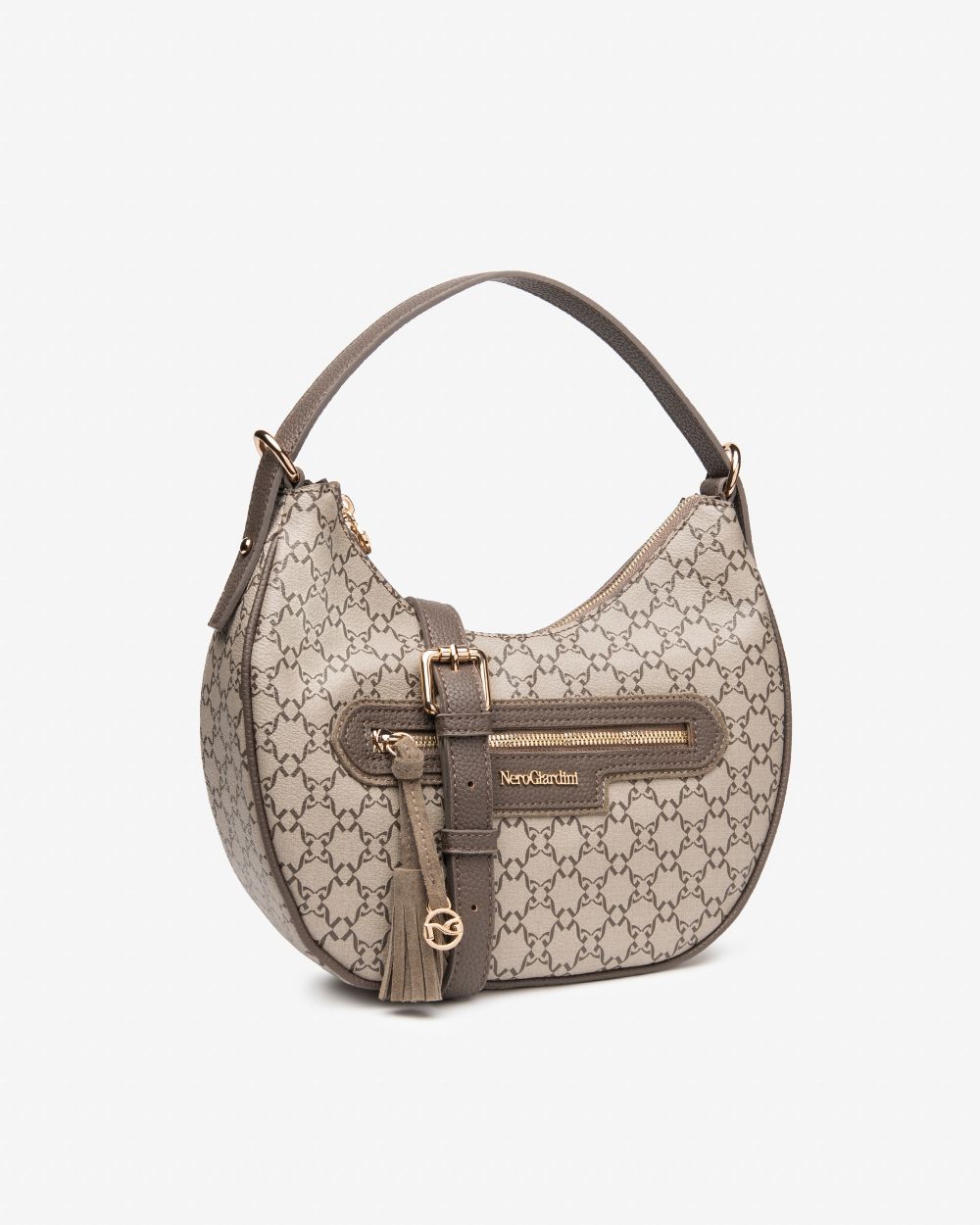 Nero Giardini I544062D Borsa Hobo da Donna in Materiale Tecnico