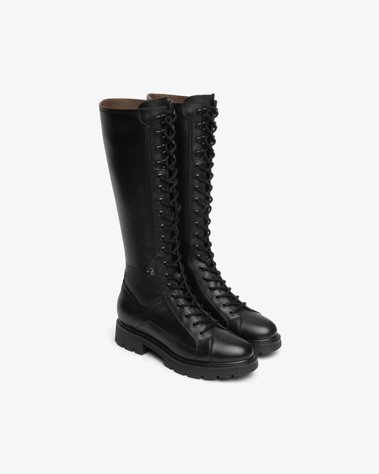 Nero Giardini I618092D Anfibi alti da donna in pelle