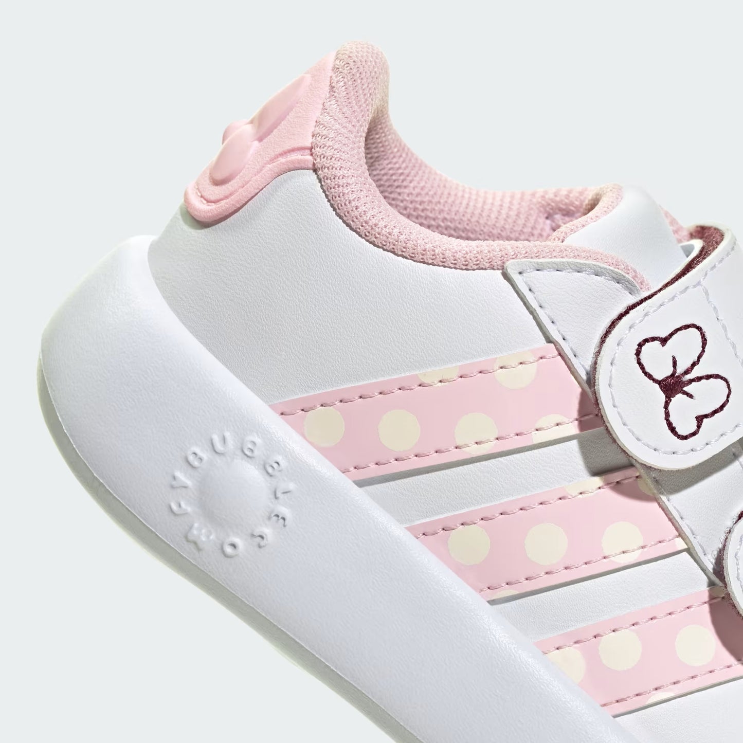 Adidas JR8130 Scarpe adidas Disney Minni Grand Court per bambini e bambine Cloud White / Clear Pink / Chalk White