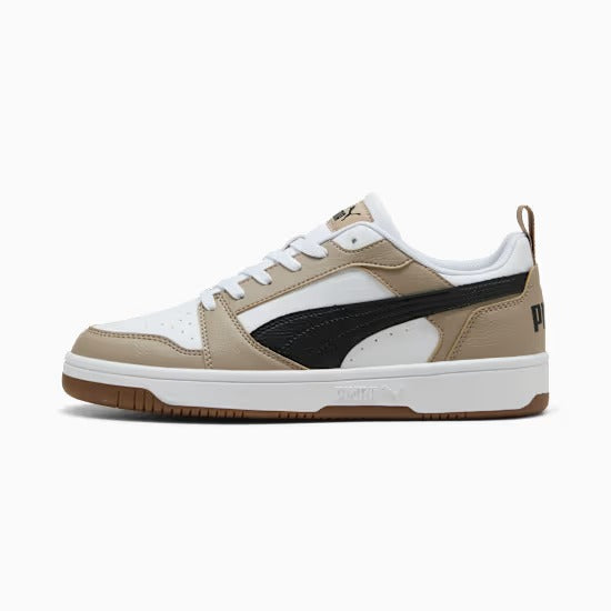 Puma 392328-52 Sneaker basse Rebound V6 White-PUMA Black-Ice Coffee