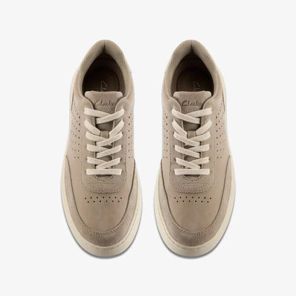 176723 Clarls courtlite sneakers in grey nubuck