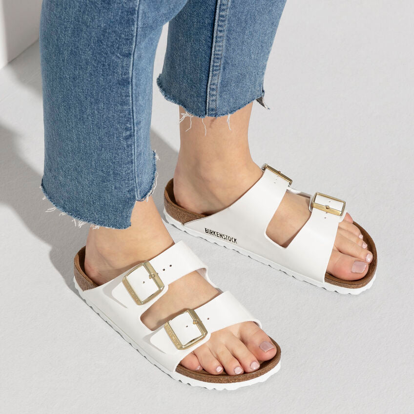 Birkenstock 1005294 Arizona birko-flor vernice patent white