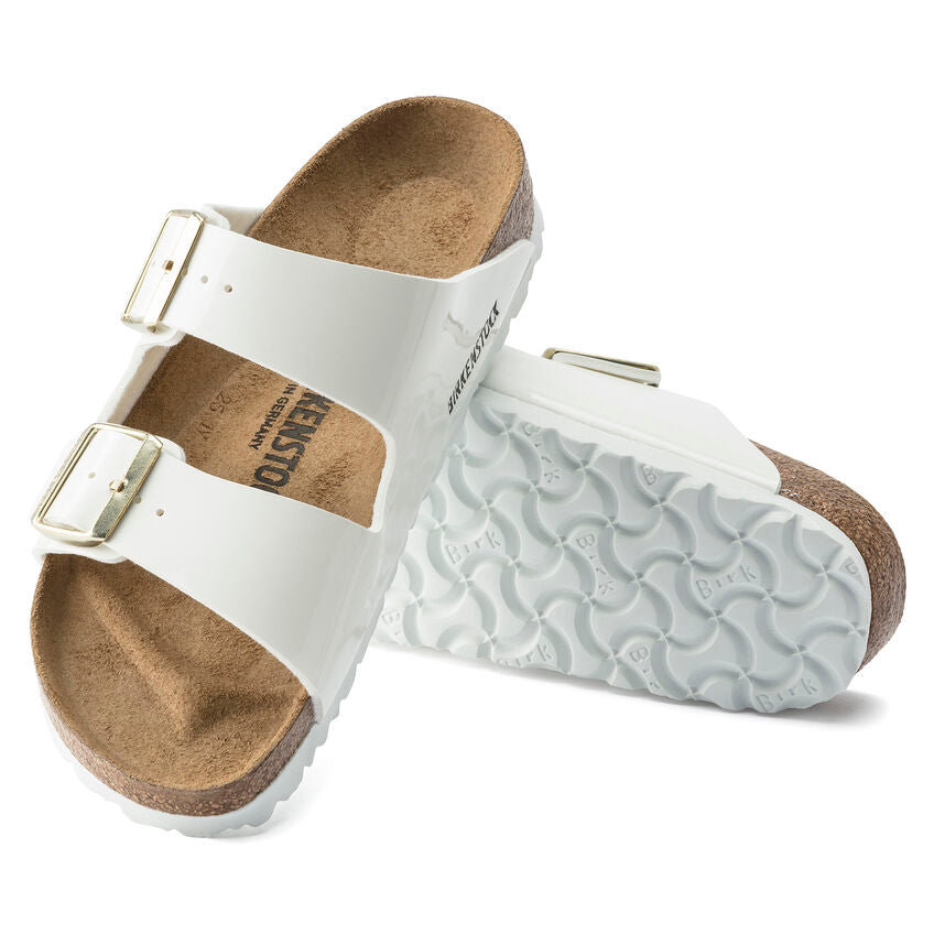 Birkenstock 1005294 Arizona birko-flor vernice patent white