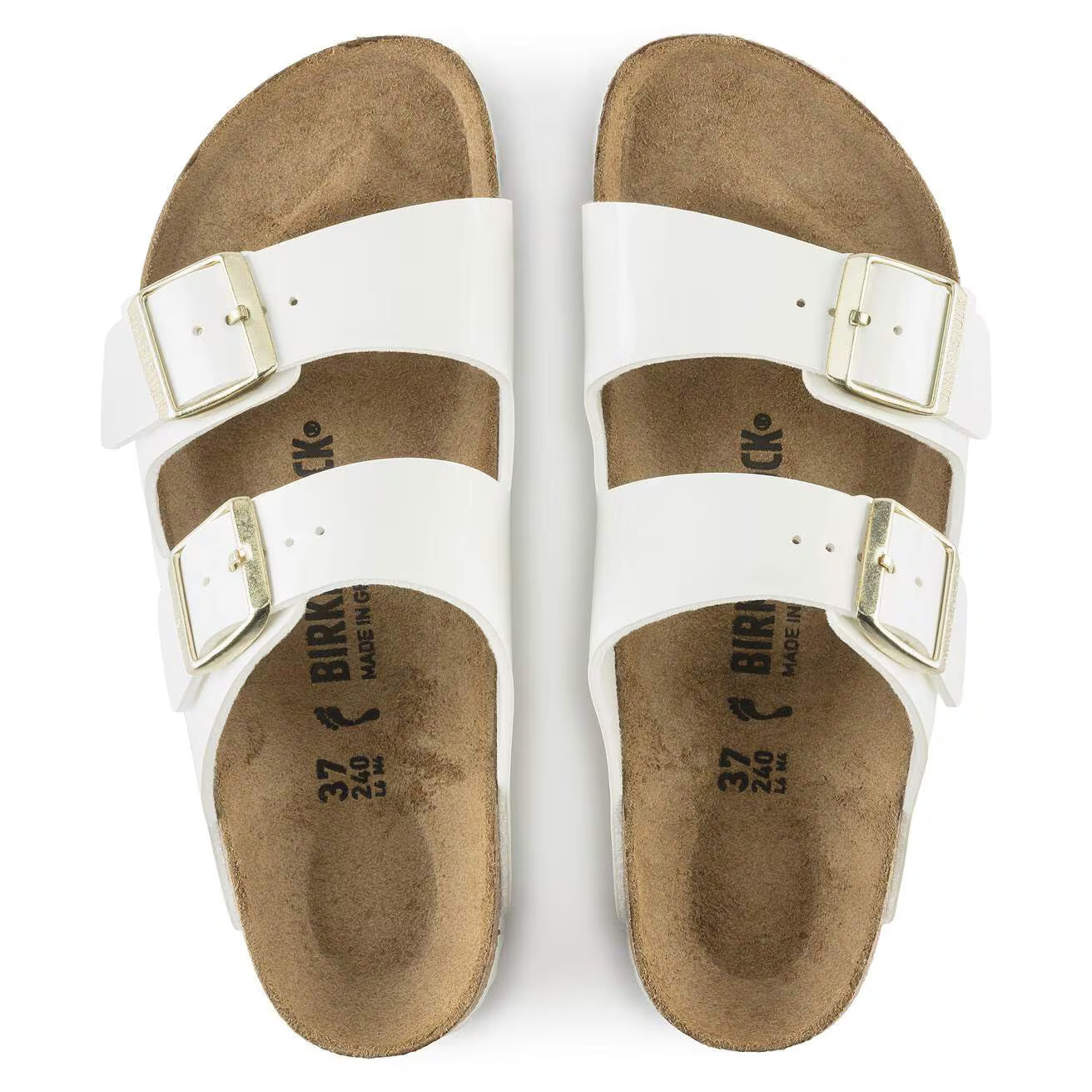 Birkenstock 1005294 Arizona  Brevetto Birko-Flor white