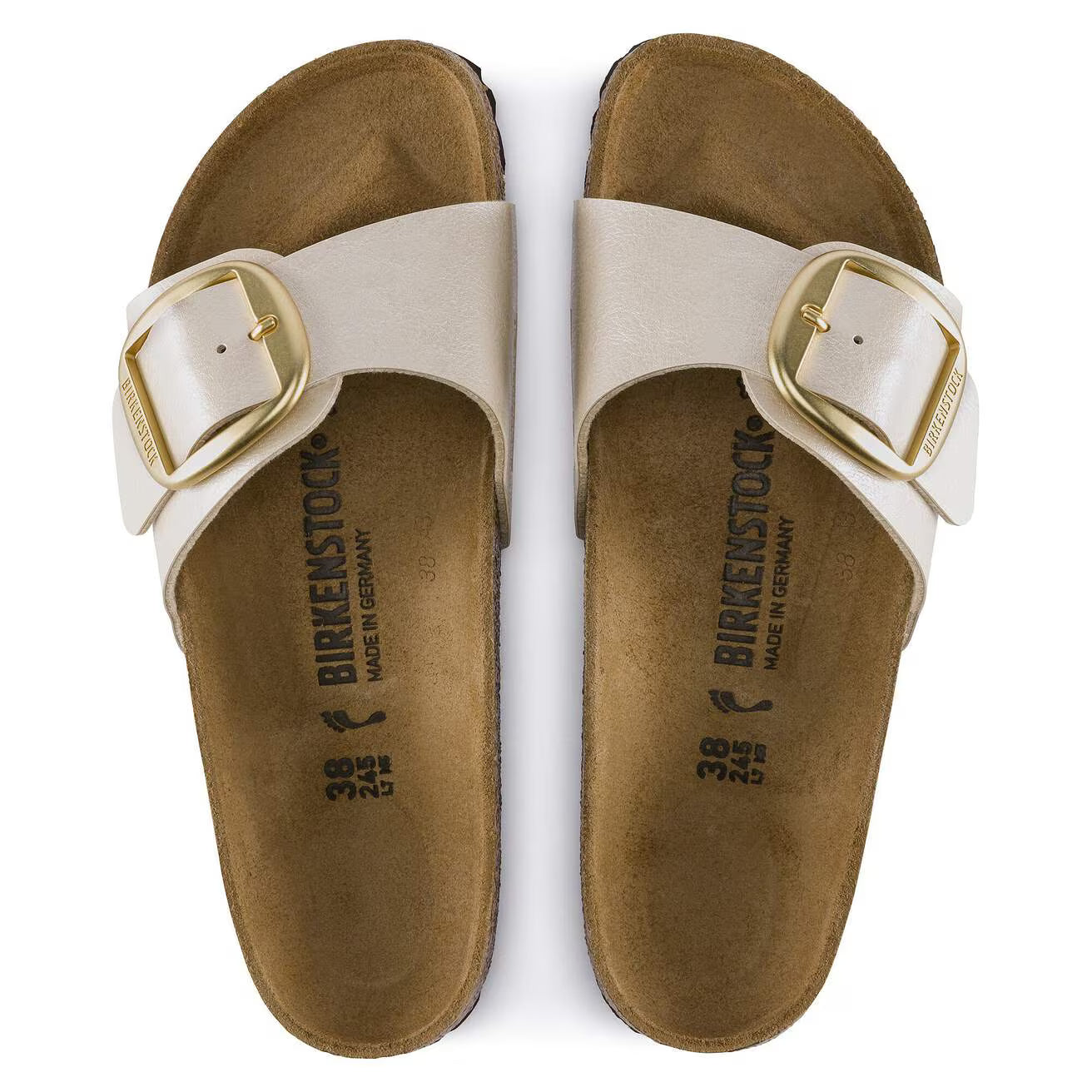 Birkenstock 1015279 Madrid Big Buckle  Birko-Flor graceful pearl white