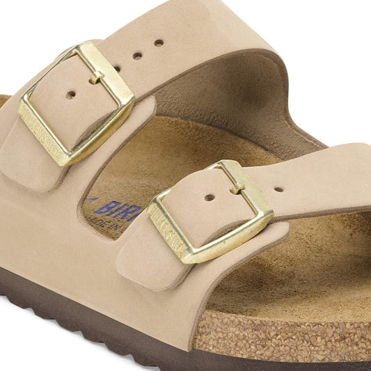 Birkenstock 1019016 Arizona plantare morbido  Pelle Nubuck sandcastle