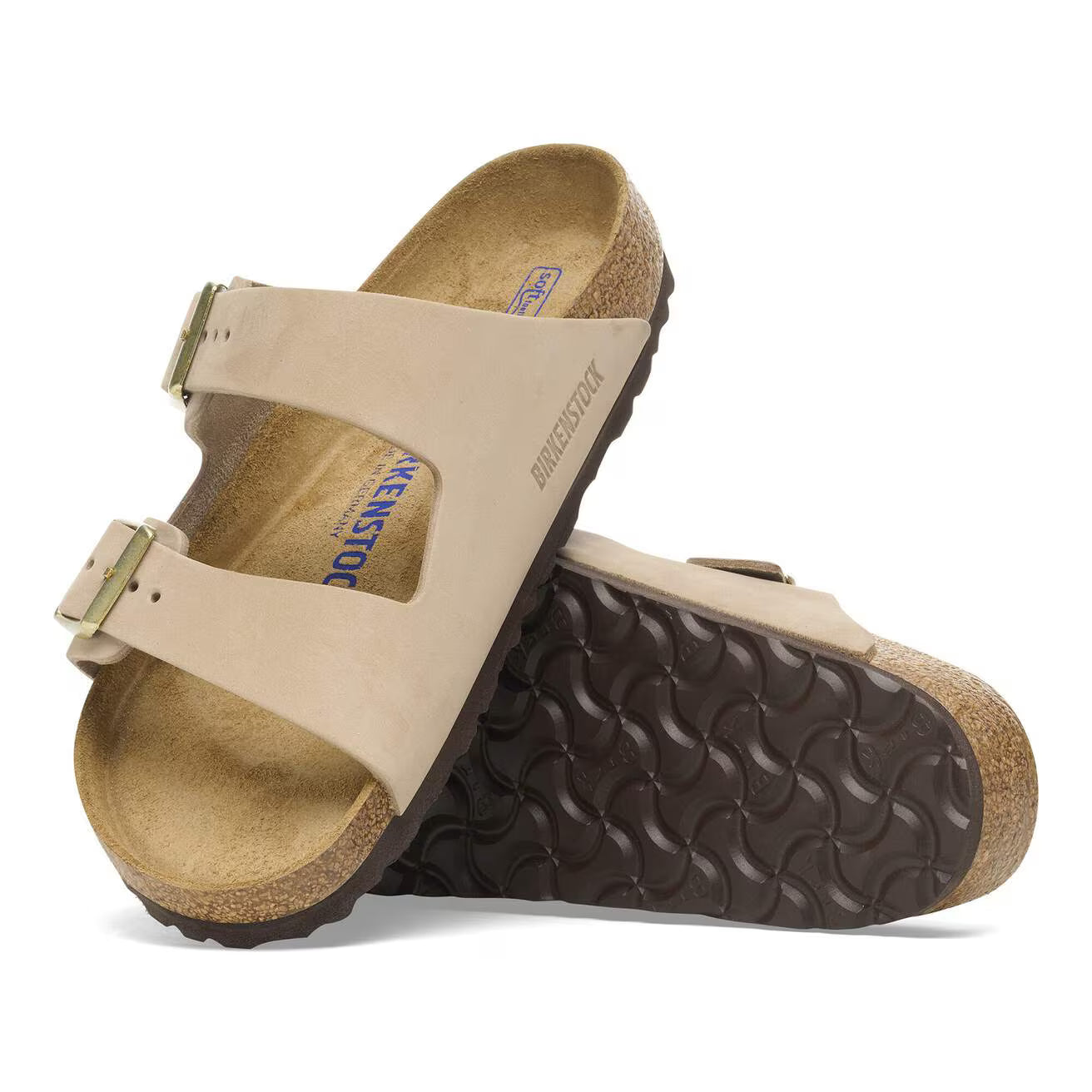 Birkenstock 1019016 Arizona plantare morbido  Pelle Nubuck sandcastle
