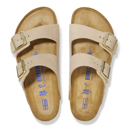 Birkenstock 1019016 Arizona plantare morbido  Pelle Nubuck sandcastle