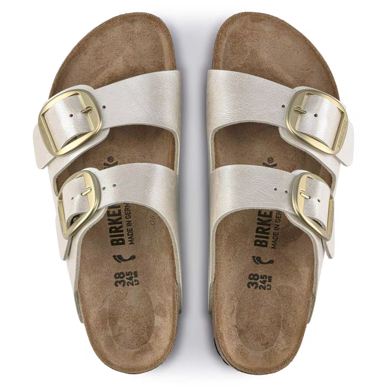 Birkenstock 1020021 Arizona Big Buckle  Birko-Flor graceful pearl white