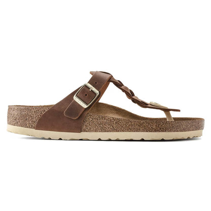 Birkenstock 1021355 Gizeh Braided  Pelle oliata cognac