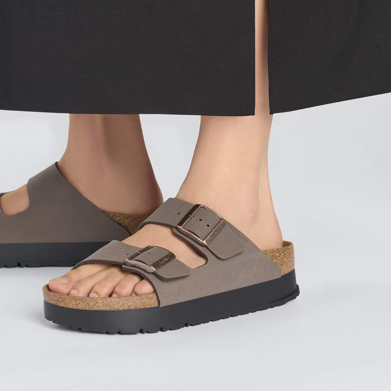 Birkenstock 1027417 Arizona PAP Flex Platform  Birko-Flor mocca