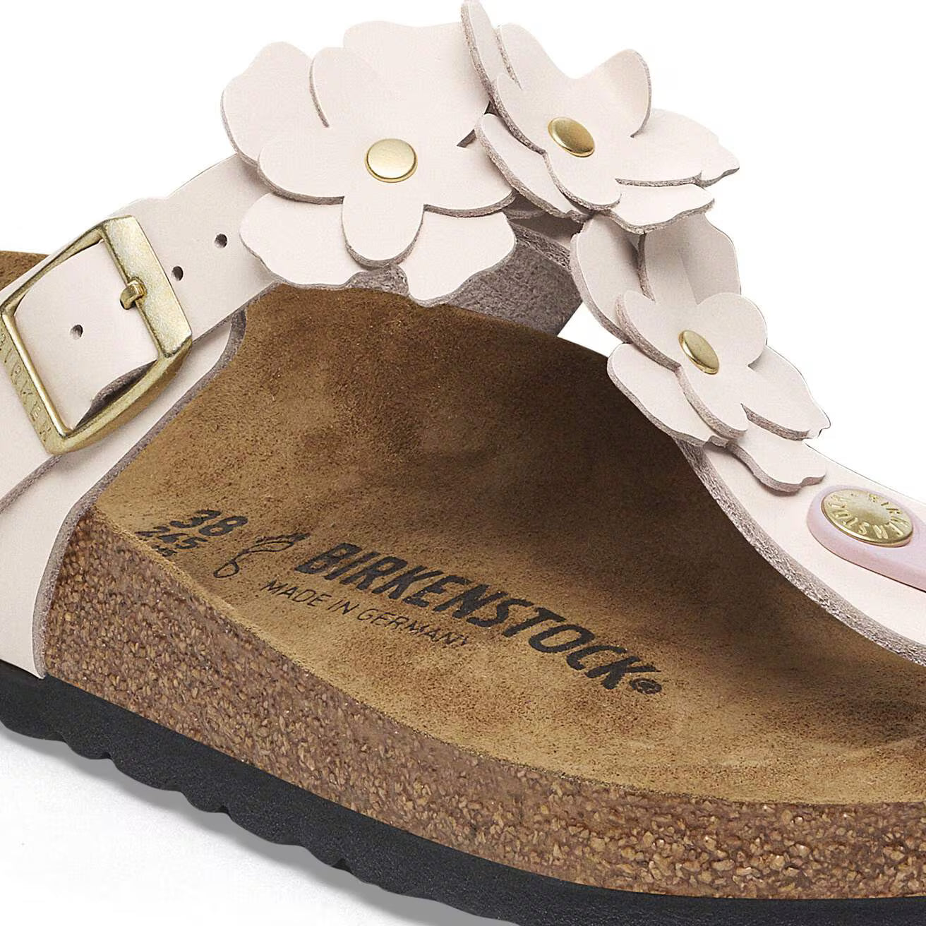 Birkenstock 1029287 Gizeh Flower Embellishment  Pelle naturale light rose