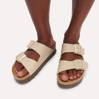 Birkenstock 1031261 Arizona PAP Flex Platform  Birko-Flor sandcastle