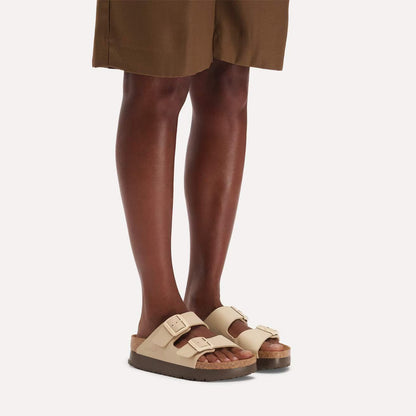 Birkenstock 1031261 Arizona PAP Flex Platform  Birko-Flor sandcastle