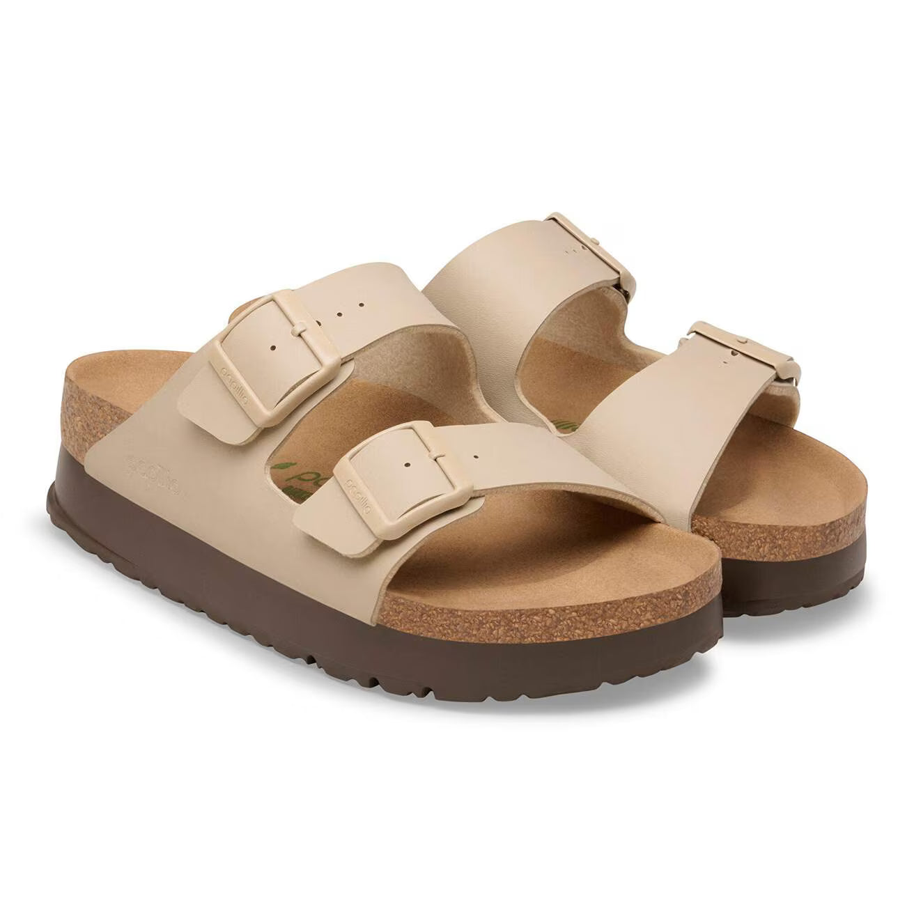 Birkenstock 1031261 Arizona PAP Flex Platform  Birko-Flor sandcastle