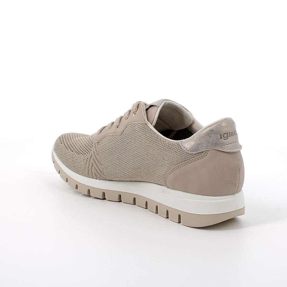 Igi&Co 5660533 sneakers eco sostenibili da donna beige/platino