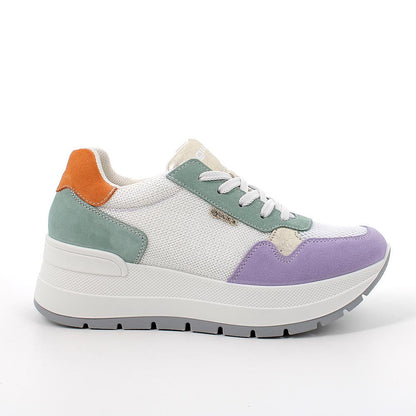 Igi&Co 5663622 sneakers con zeppa da donna iris/salvia/bianco