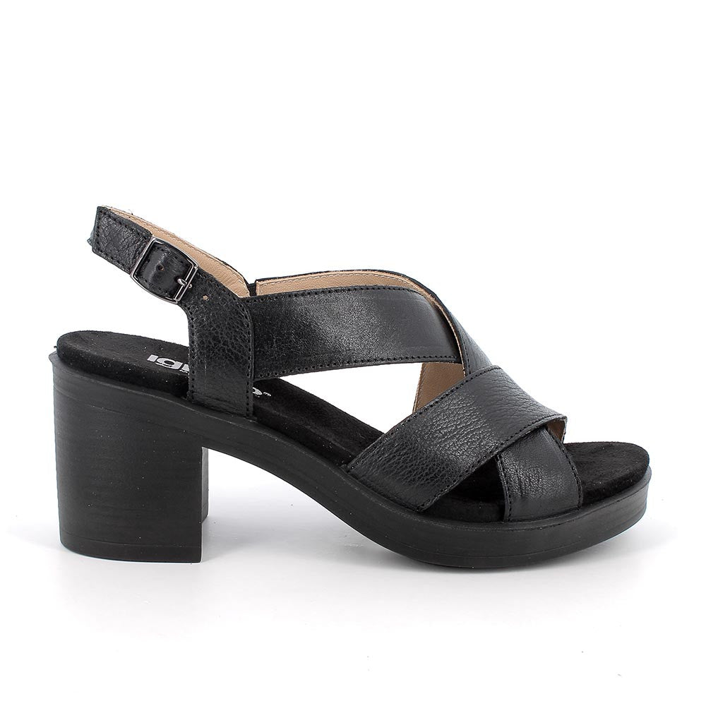 Igi&Co 5676222 sandali con tacco in pelle da donna nero