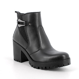 Igi&Co 6666900 Stivaletti con tacco in pelle da donna nero